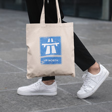 Up North Cotton Shopper Tote Bag - Up North Northern Northerner