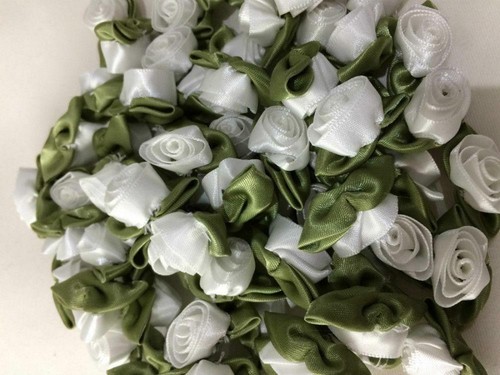 Large satin rose buds with - satin,
