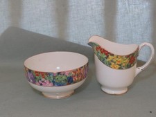 Paragon Bone China Milk Jug & Sugar Bowl "Springtime" Pattern 8485
