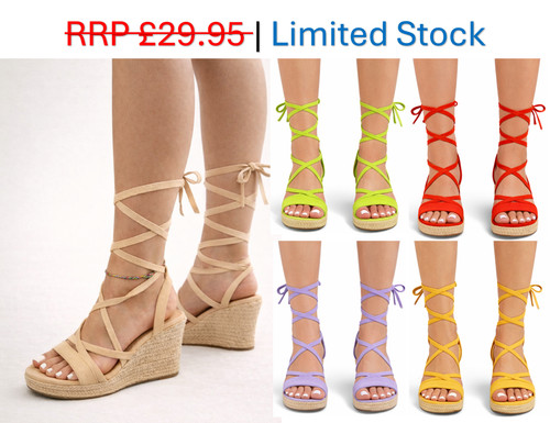 Ladies high wedge - wedge, sandals