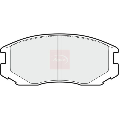 Apec front brake pad set - apec,