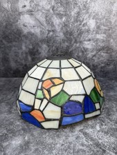 Tiffany Style Lampshade Ceiling Small Mosiac Floral Round Glass Light shade