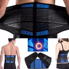 Neoprene Double Pull Lumbar Lower Back Support Belt Brace Posture Pain Relief 