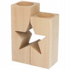 Pair of Wooden Candlestick