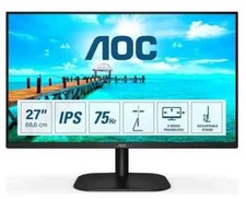 AOC 27B2H 27" Full HD IPS Computer PC Monitor 75Hz HDMI VGA 4ms Black