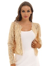 Women Glitter Sequin Blazer