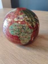 gemstone globe paperweight