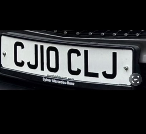 Cj10 clj private number plate - private,