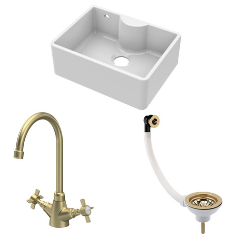 Traditional fireclay kitchen - fireclay,