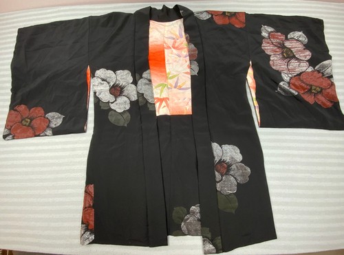 Vintage japanese black silk - ,
