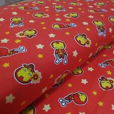 Marvel Comics Mini Iron man on Orange Quilting Cotton Fabric per 50cm C13