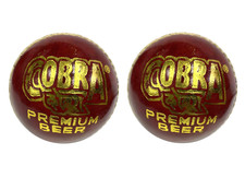 Pair of Genuine Cobra Beer Cricket Balls 68mm & 5.6oz