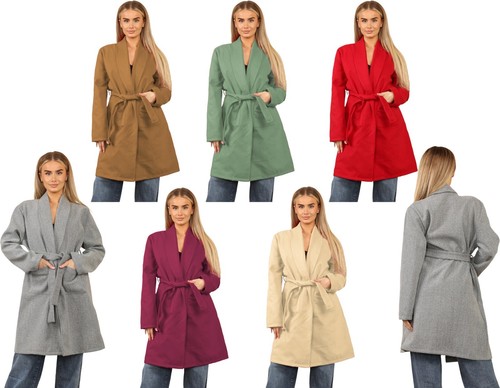 Womans ladies waterfall belted - waterfall,