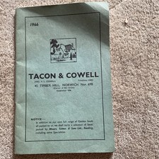 Norwich - Tacon & Cowell - Timber Hill Norwich - Seed Catalogue 1966