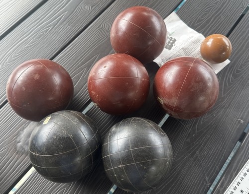 Vintage bocce ball set - ball,