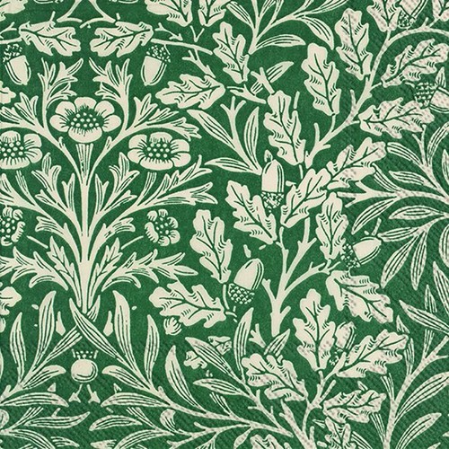 Acorn green linen ihr - (v&a),
