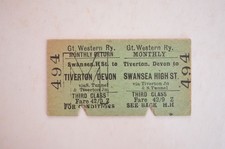 Railway Ticket GWR Swansea H
