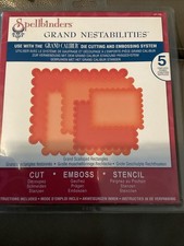 Spellbinders Grand Nestabilities 5 Templates Grand Scalloped Rectangles