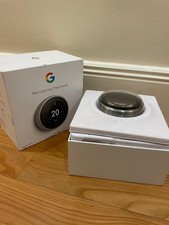 Google Nest Thermostat 3rd Gen + Heat Link - Stainless Steel Open Box EU/UK