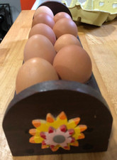 Wooden egg holder/