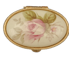 Vintage hinged trinket pill - hinged,