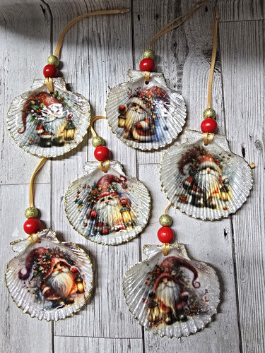 Seashell christmas ornaments - seashell,