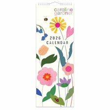 Caroline Gardner, Posie Slim Calendar 2026 - Designs & Patterns - Month To View