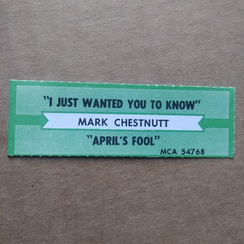 Mark chestnutt just wanted - mark,