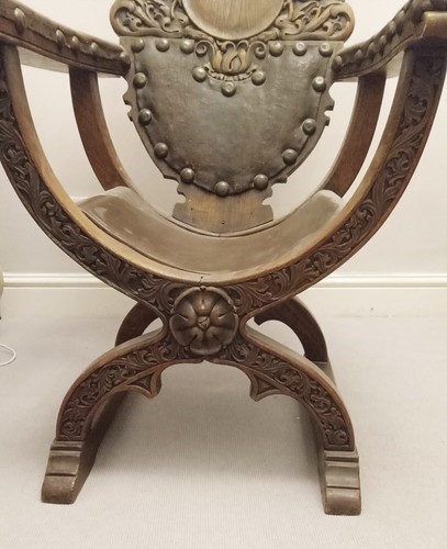 Victorian throne chair oak - victorian,