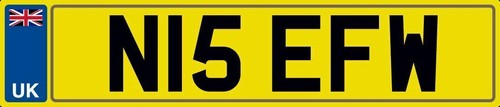 Nice initials number - initials, plate