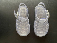 George Girls Sandals Glitter toddlers  Clear Jelly Glitter Buckle size 5