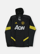 Adidas Mens Manchester United Warm-Up Training Football Top / Black / RRP £69.99