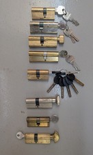 EIGHT *COMPLETE*  EURO cylinders for Locksmith practice .