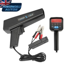 12V Digital Ignition Timing Light with Digital Advance and Rev Counter in Black