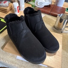 Black Fur Lined Boots Size 6