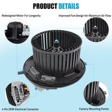 Heater Blower Motor Fan w/ Resistor for BMW 1 E81 E82 E88 3 E91 E92 E93 X1 X3 X4