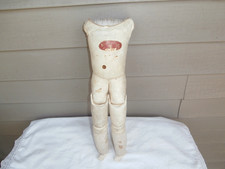 Antique 16" German Kid Leather Doll Body Only, No Head or Arms