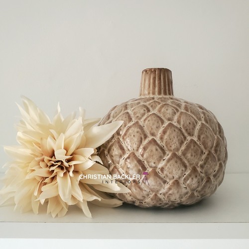 Ceramic glazed artichoke bud - ceramic,