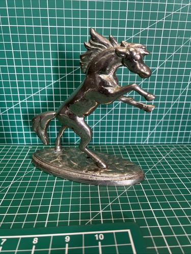 Vintage cast brass rearing - cast,