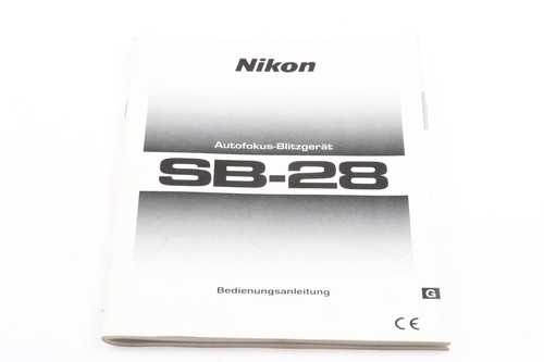 Nikon speedlight manual - speedlight, sb-28