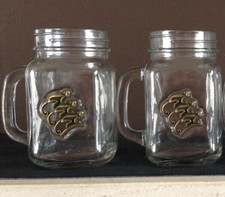 2 x Monkey Shoulder Whisky - Jam Jar / Tankard Glasses - Brand New - RARE