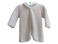 Matalan Girls Fleece Jacket, Hood Pom-Pom Ears, 6 Years, white, 100% Polyester