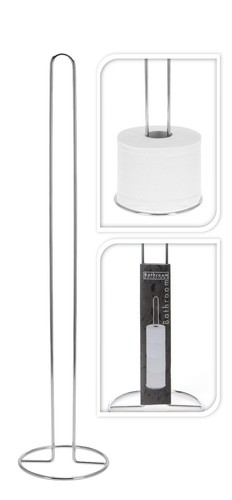 Silver chrome free standing - silver,