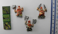 3 DWARF TROLL SLAYERS Metal Dwarfs Fyreslayers Army Marauder Warhammer 1990s M1e