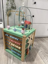 Squirrel Play Wooden 5-in-1 Activity Cube Safari