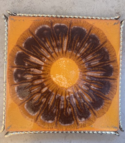 Vintage wessel tile - trivet, tea