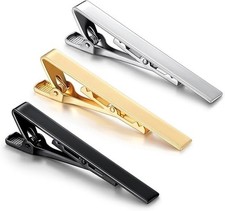 3 Pack Tie Clips for Men Long