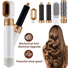 5 in1 Hair Dryer Curler Set Detachable Hot Air Fast Styling & Volumizing NEW UK