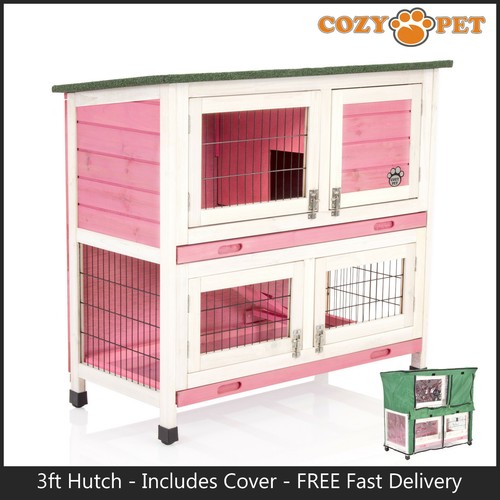 Rabbit hutch 3ft with cover - rabbit,