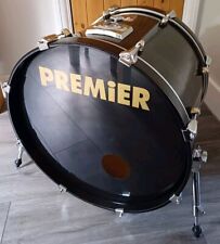 Premier XPK 75th Anniversary 22"x16" Black Lacquer Bass Drum With Gold Fittings
